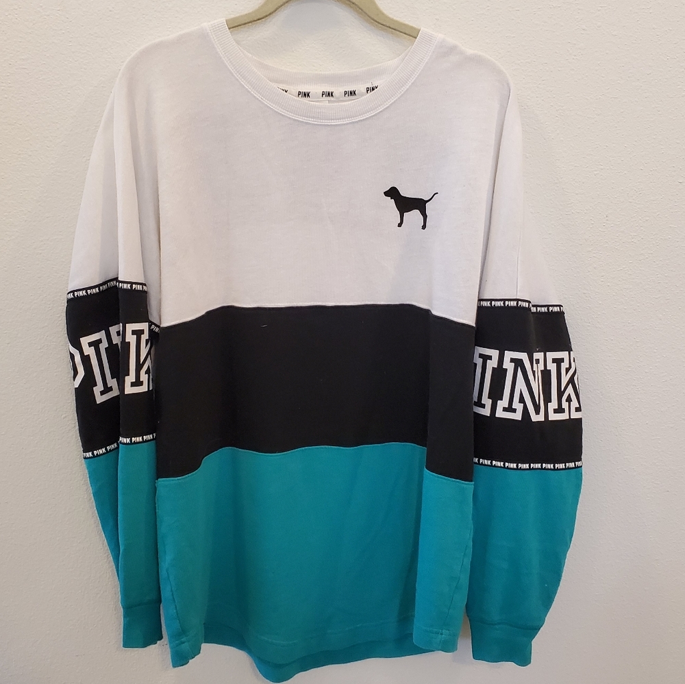 PINK Victoria's Secret long sleeve color block top